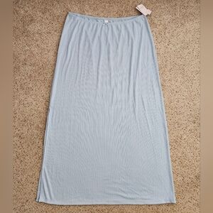 Auden Blue Ribbed Skirt